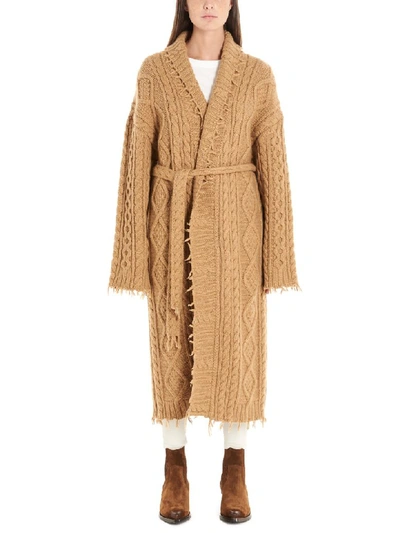 Shop Alanui Fisherman Coat In Beige