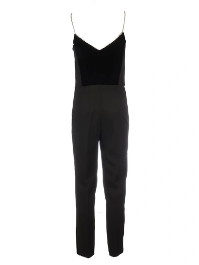 Shop Givenchy Jumpsuit Velvet And Crystals In Black