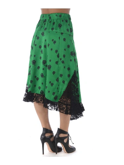 Shop Kenzo Skirt In Verde/nero