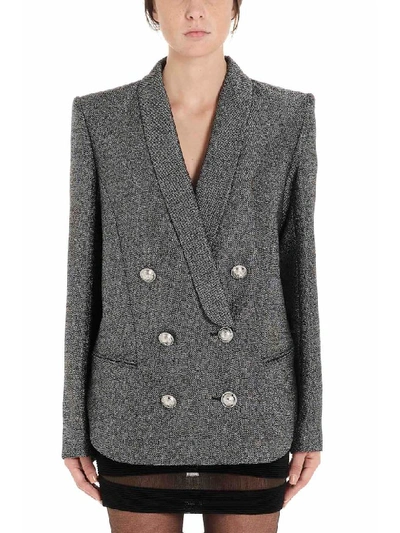 Shop Balmain Jacket In Silver