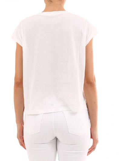 Shop Celine T-shirt White Cotton