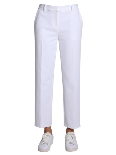 Shop Michael Michael Kors Cropped Trousers In Bianco