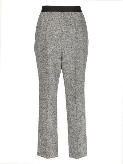 Shop Lanvin High Waisted Trousers In Grey