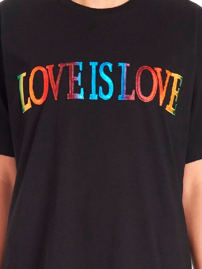 Shop Alberta Ferretti Love Is Love T-shirt In Black