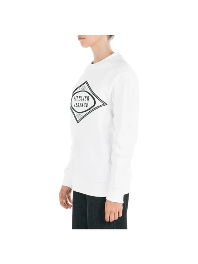 Shop Versace Sweatshirt In Bianco