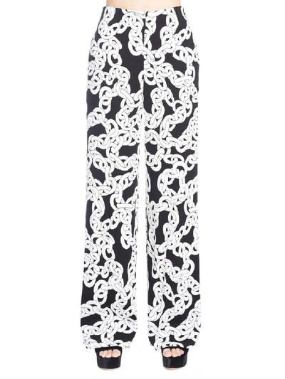 Shop Diane Von Furstenberg Pants In Black & White