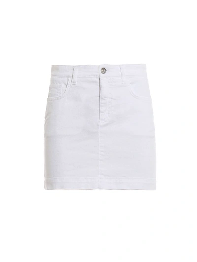 Shop Dolce & Gabbana Miniskirt In Bianco Ottico