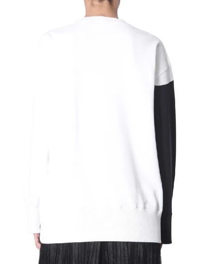 Shop Mm6 Maison Margiela E Sweatshirt In Bianco