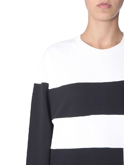 Shop Mm6 Maison Margiela E Sweatshirt In Bianco