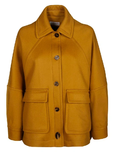 Shop Alberto Biani Caban Over Coat In Orange