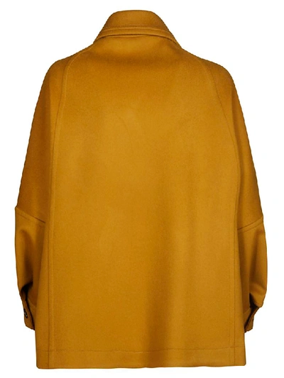 Shop Alberto Biani Caban Over Coat In Orange