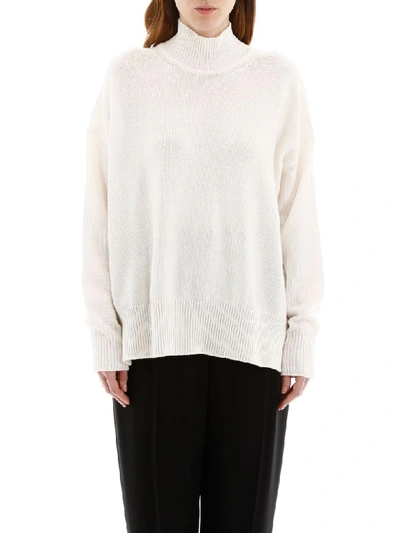 Shop Jil Sander Cashmere Pullover In Natural (white)