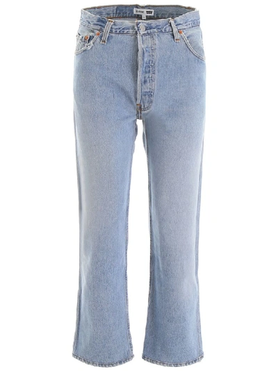 Shop Re/done High-waisted Jeans In Indigo (blue)