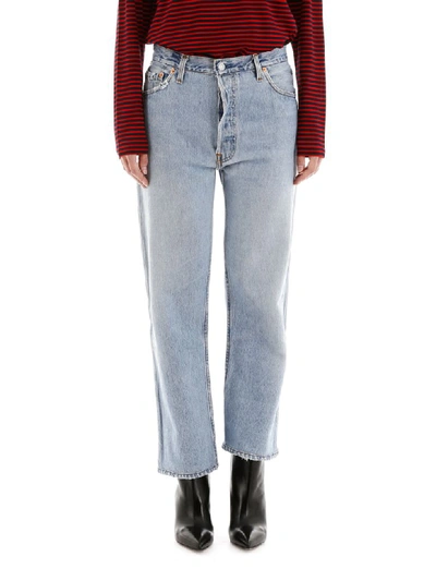 Shop Re/done High-waisted Jeans In Indigo (blue)