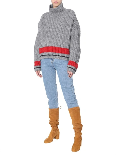 Shop Dsquared2 Turtleneck Sweater In Grigio