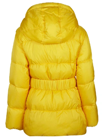 Shop Ermanno Scervino Belted Padded Jacket In Yellow