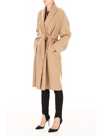 Shop Ava Adore Double Wool Coat In Beige (beige)