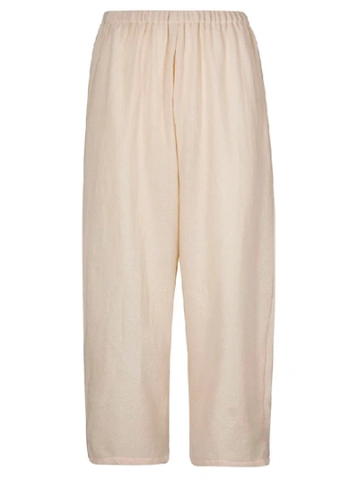 Shop A Punto B Elasticated Cropped Trousers In Butter