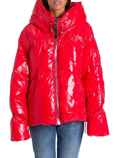 Shop Nicole Benisti Oversized A-line Down-jaxcket In Rosso