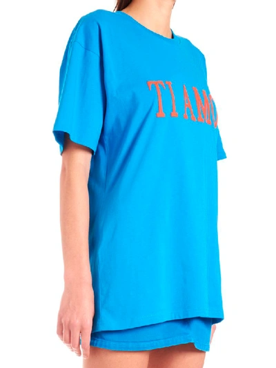 Shop Alberta Ferretti Ti Amo T-shirt In Light Blue