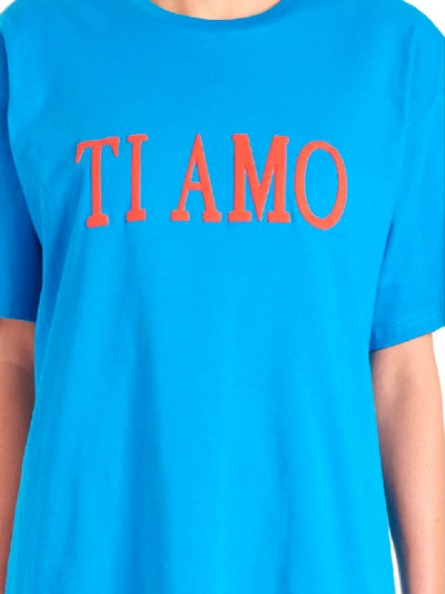 Shop Alberta Ferretti Ti Amo T-shirt In Light Blue