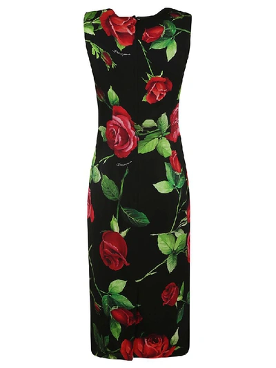 Shop Dolce & Gabbana Rose Dress In Black
