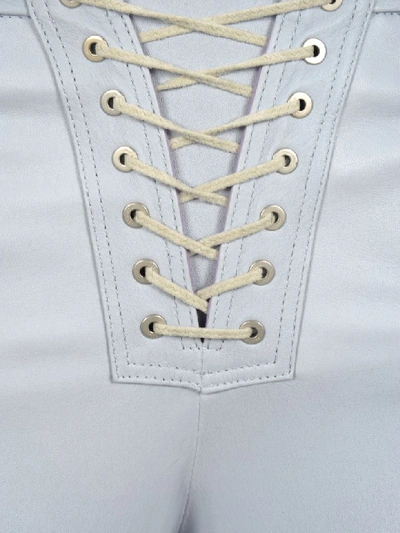 Shop Ben Taverniti Unravel Project Unravel Unravel Project Plonge Lace-up Skinny Pants In Light Grey