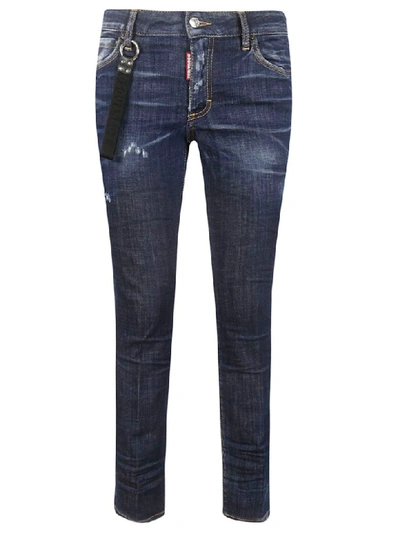 Shop Dsquared2 Skinny Boyfriend Jeans In Blue