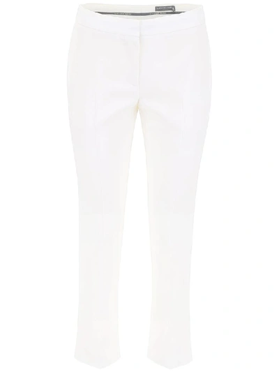 Shop Alexander Mcqueen Classic Trousers In Ivory (white)