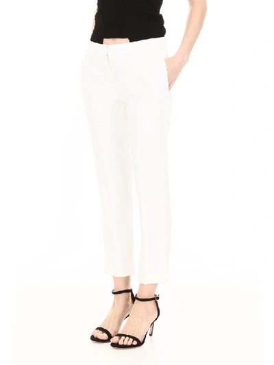Shop Alexander Mcqueen Classic Trousers In Ivory (white)