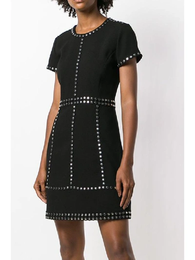 Shop Michael Michael Kors Mini Dress With Studs In Black (black)