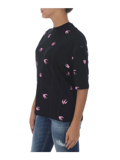 Shop Mcq By Alexander Mcqueen Short Sleeve T-shirt In Nero/rosa
