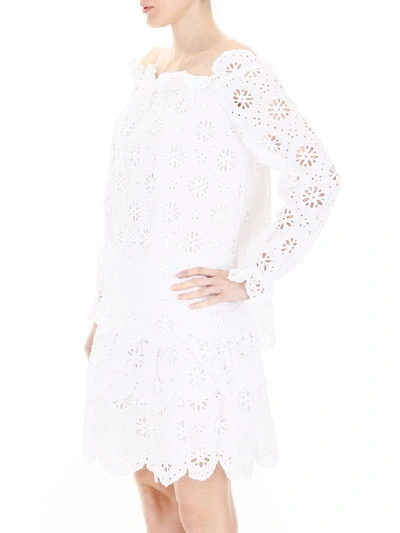 Shop Michael Michael Kors Sangallo Lace Blouse In White (white)