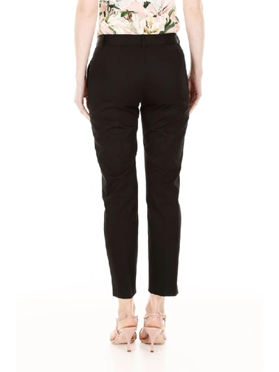 Shop Dolce & Gabbana Stretch Cotton Trousers In Nero (black)