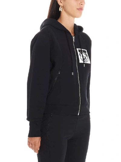 Shop Moschino Hoodie In Black