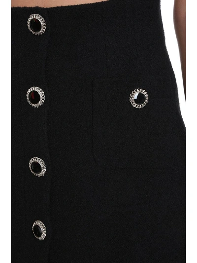 Shop Alessandra Rich Skirt In Black Wool