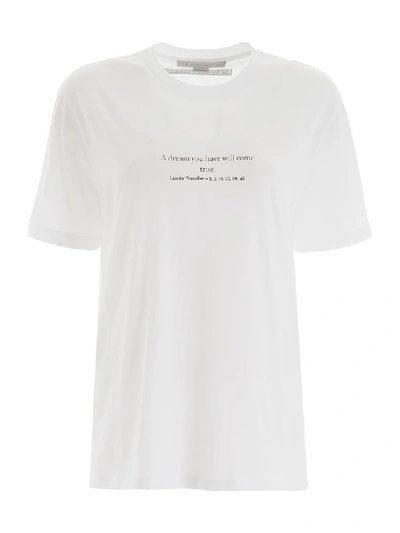 Shop Stella Mccartney Lucky Numbers T-shirt In Pure White (white)