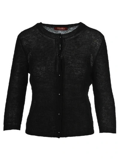 Shop Max Mara Knit Cardigan In Black