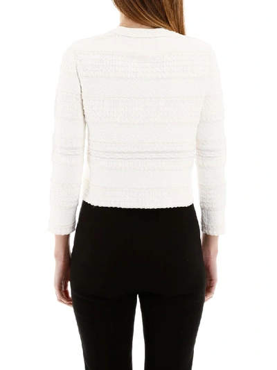 Shop Alexander Mcqueen Cropped Cardigan In Ivory (white)