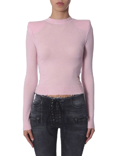 Shop Ben Taverniti Unravel Project Turtle Neck Sweater In Rosa