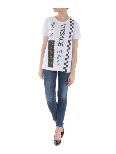 Shop Versace Short Sleeve T-shirt In Bianco