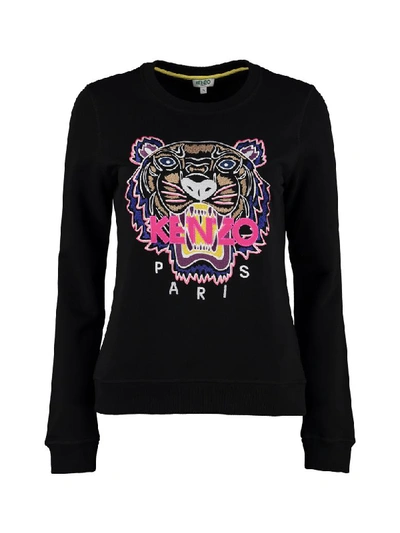 Shop Kenzo Cotton Crew-neck Sweatshirt In Noir