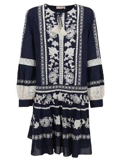 Shop Tory Burch Boho Dress In Tory Navy