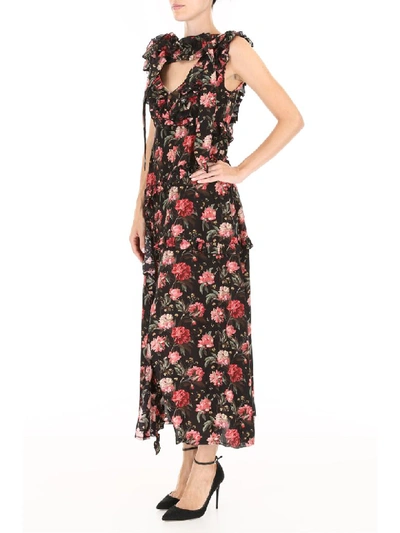 Shop R13 Ruffle Dress In Black Large Floral (black)