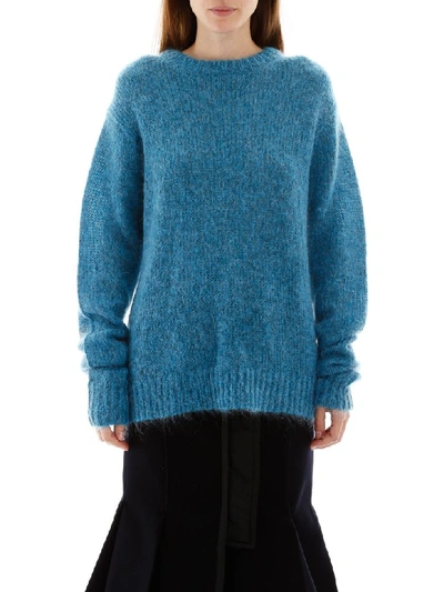 Shop Rokh Mohair Pull In Blue Lobster (blue)