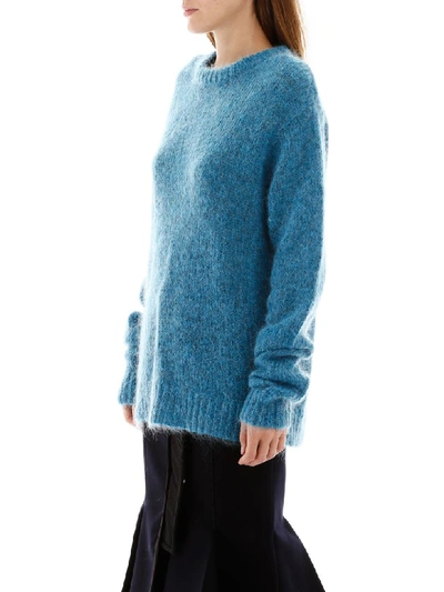 Shop Rokh Mohair Pull In Blue Lobster (blue)
