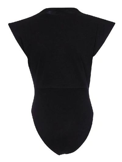 Shop Gcds Embroidered Logo Bodysuit In Black
