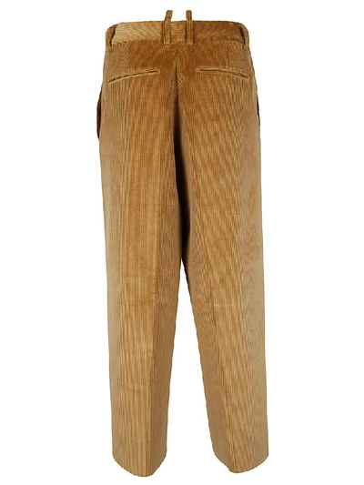 Shop Dsquared2 Stitched Trousers In Brown