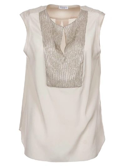 Shop Brunello Cucinelli Brunello Cucinnel Tank Top In Latte