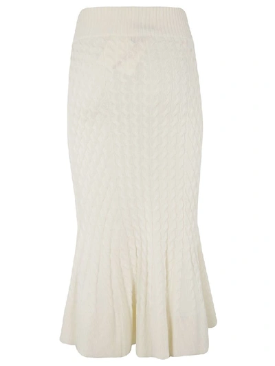 Shop Alexander Mcqueen Flared Skirt In Ivory